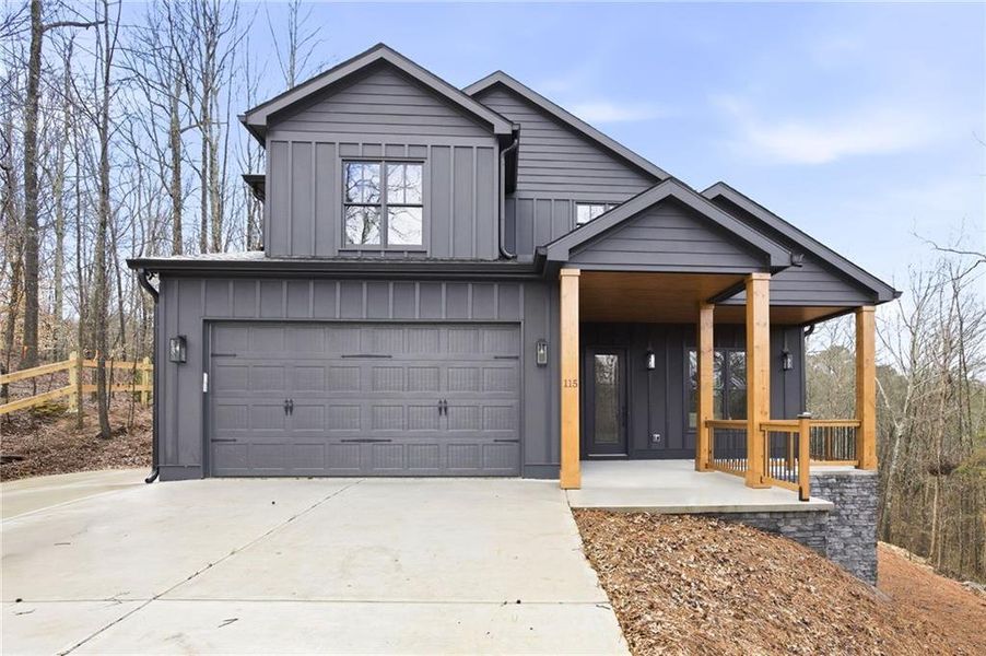 Front exterior of a new home in , Canton, GA, highlighting curb appeal (Image 30).