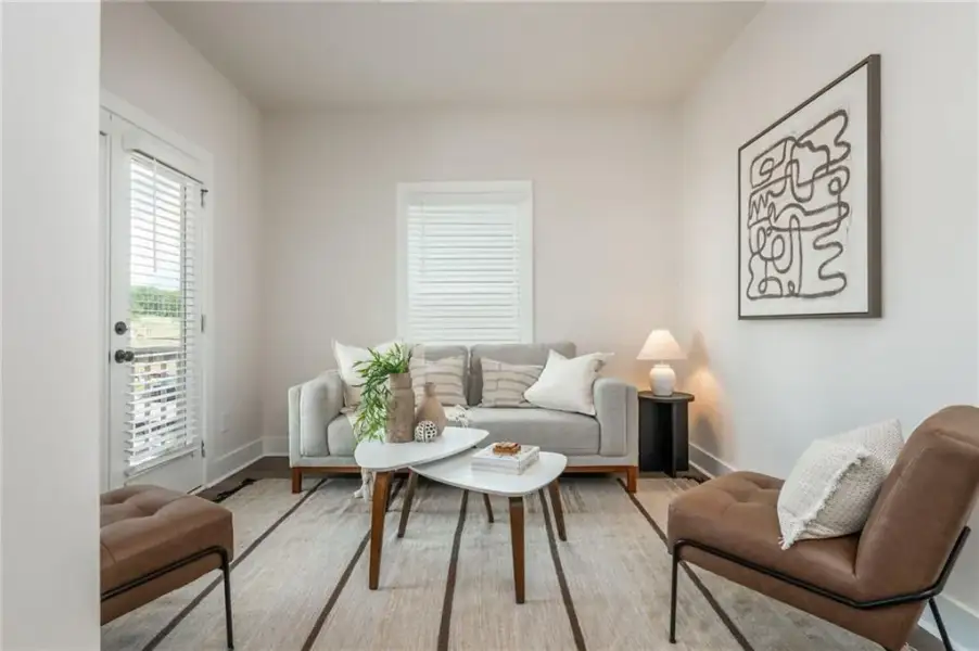 Furnished interior view inside a new home in , Flowery Branch (Image 44).