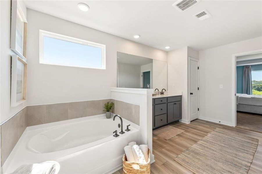 Furnished interior view inside a new home in Hawthorne Reserve, Dallas (Image 11).