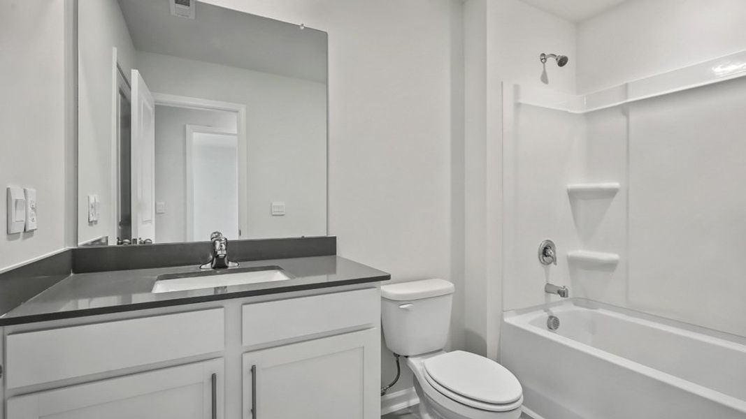 Furnished interior view inside a new home in Chapel Townes, Raleigh (Image 9). Furnished interior view inside a new home in Chapel Townes, Raleigh (Image 9).