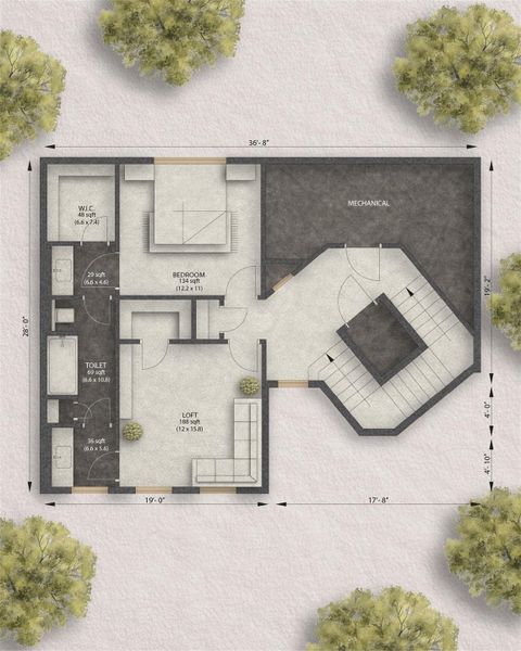 2D floor plan layout of this home in , Houston, TX (Image 5). 2D floor plan layout of this home in , Houston, TX (Image 5).