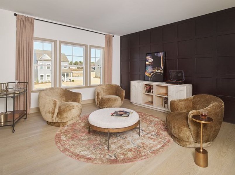 Representative furnished interior of a home built from the Benson by Ashton Woods in The Point, Rolesville (Image 12).