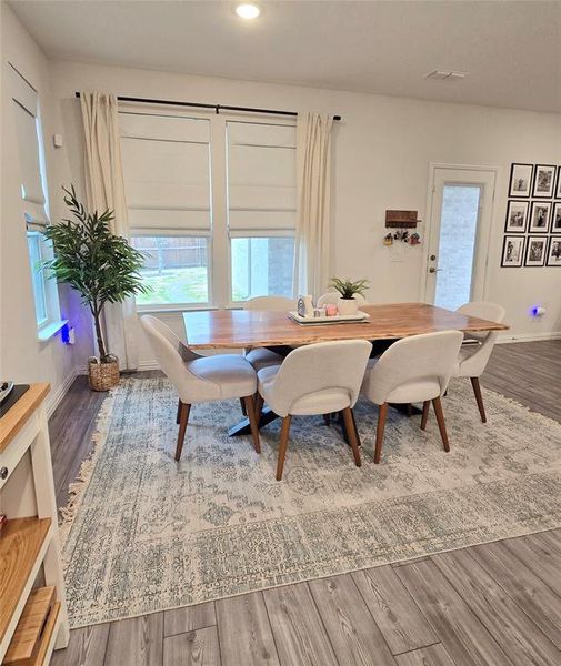 Dining area view from kitchen.