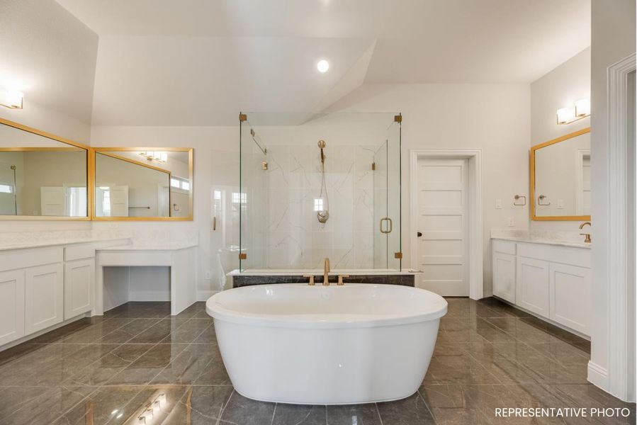 Representative furnished interior of a home built from the Hampton III by Grand Homes in Whitestone Estates, Parker (Image 16).