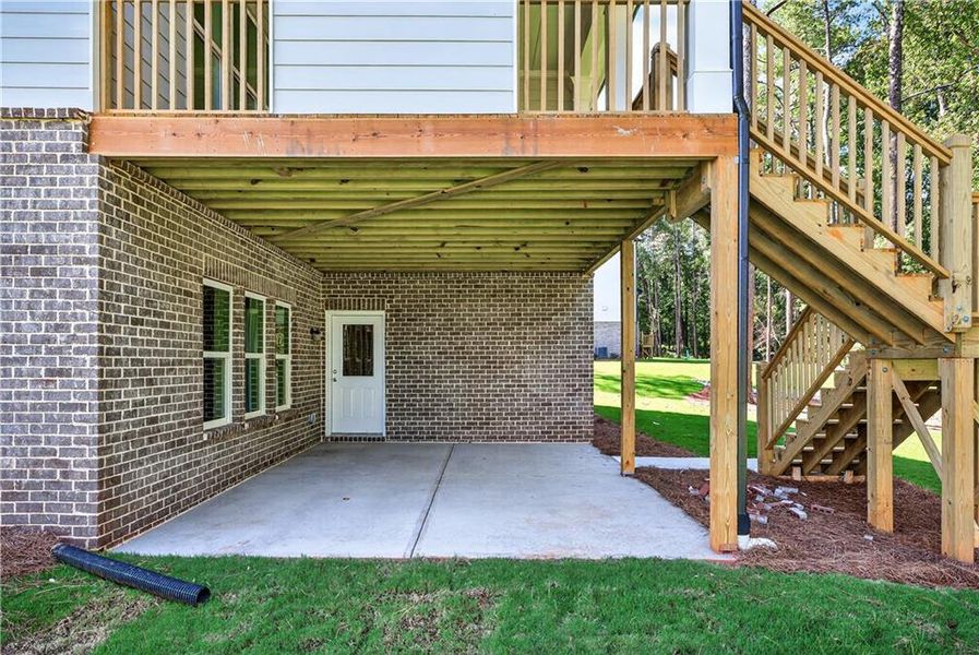 Front exterior of a new home in , Cumming, GA, highlighting curb appeal (Image 35).