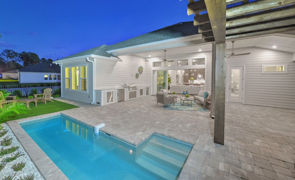 Exterior details and patio area of a home in Amelia National, Fernandina Beach (Image 3).