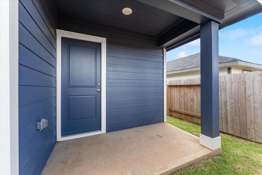 Exterior details and patio area of a home in Castles Edge, Willis (Image 4). Exterior details and patio area of a home in Castles Edge, Willis (Image 4).