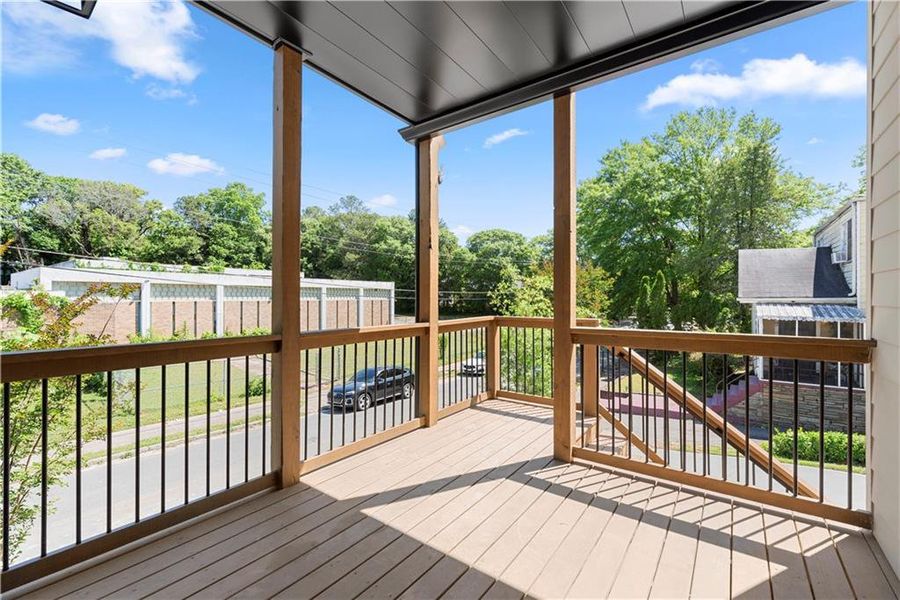 Exterior details and patio area of a home in , Atlanta (Image 28).