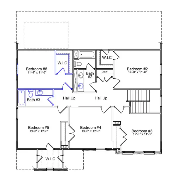2D floor plan layout of this home in Hanes Lake, Winston-Salem, NC (Image 3).
