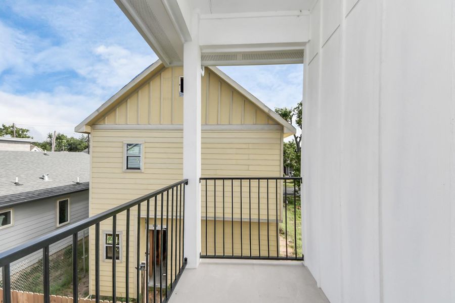 Private balcony outside primary bedroom. Private balcony outside primary bedroom.