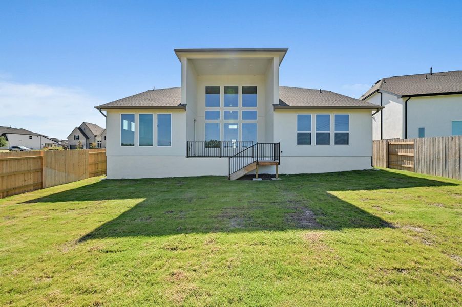 Exterior details and patio area of a home in Lakeside at Tessera, Lago Vista (Image 3).