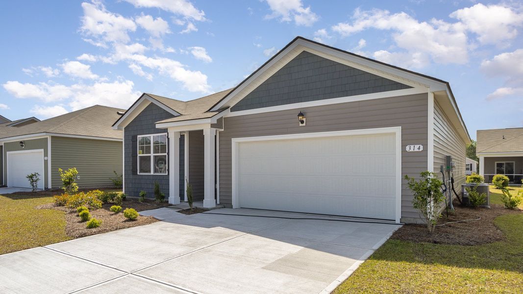 Front exterior of a new home in Summerville, Darlington, SC, highlighting curb appeal (Image 2).