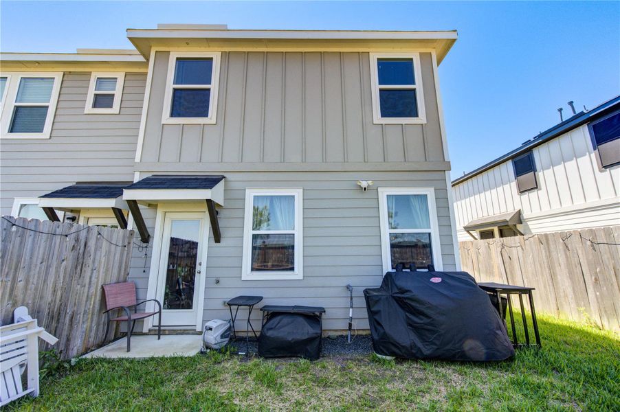Exterior details and patio area of a home in , Katy (Image 22). Exterior details and patio area of a home in , Katy (Image 22).