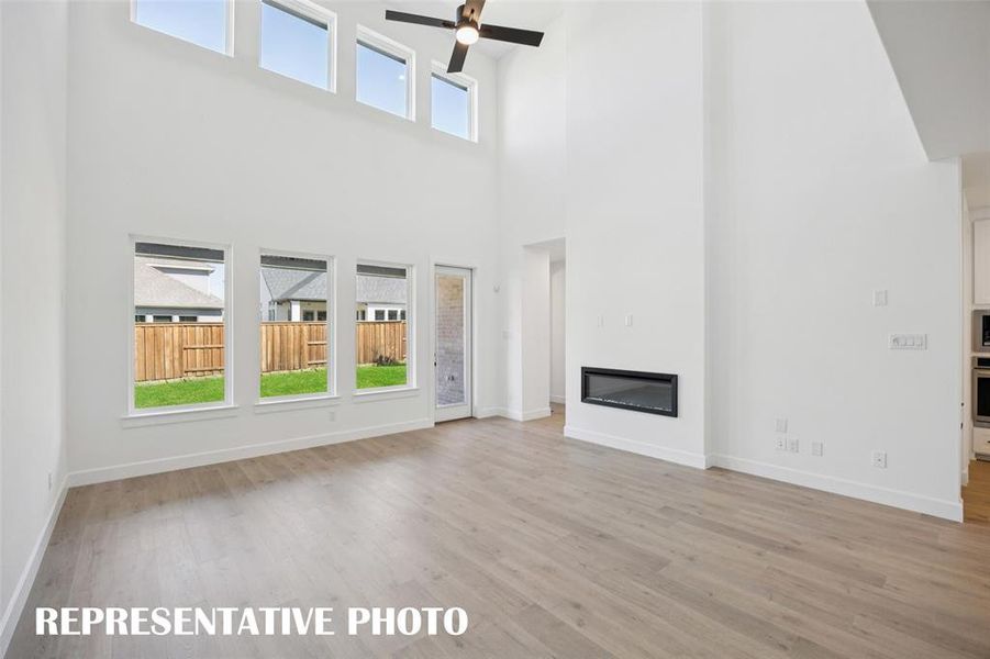 Our Rochelle plan offers a family room large enough to host the entire family!  REPRESENTATIVE PHOTO