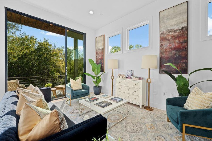 Furnished interior view inside a new home in The Park at Sunridge, Austin (Image 17).