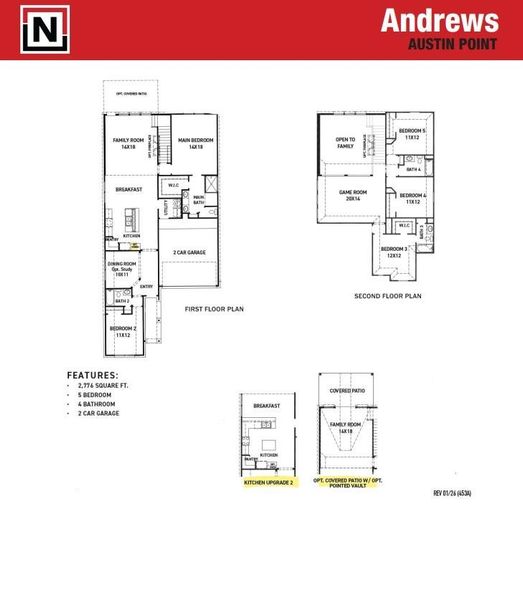 2D floor plan layout of this home in Austin Point, Richmond, TX (Image 5).