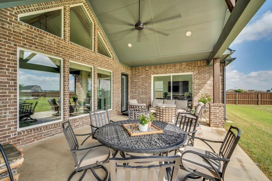 You'll love peaceful country nights on your oversized patio!