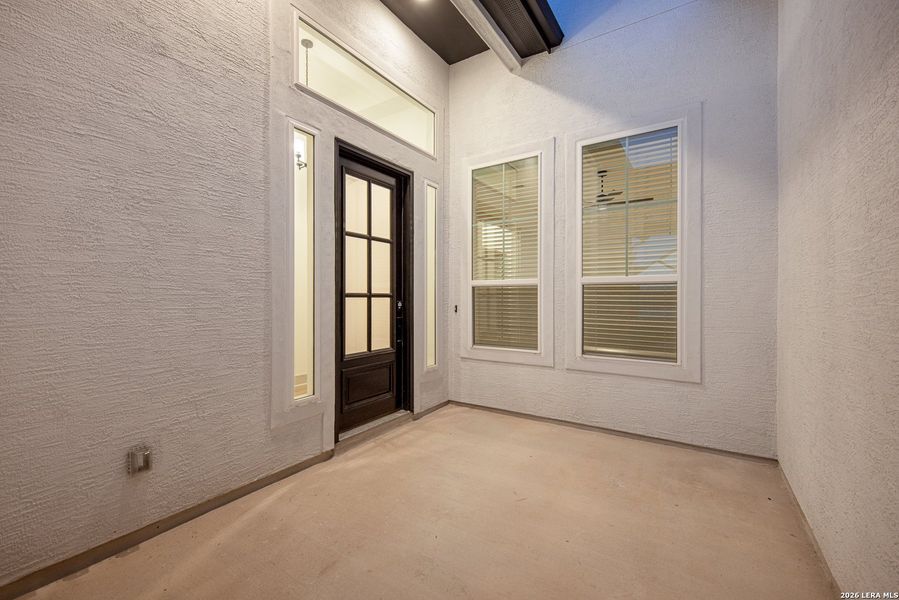 Exterior details and patio area of a home in Mesa Western, Cibolo (Image 3). Exterior details and patio area of a home in Mesa Western, Cibolo (Image 3).