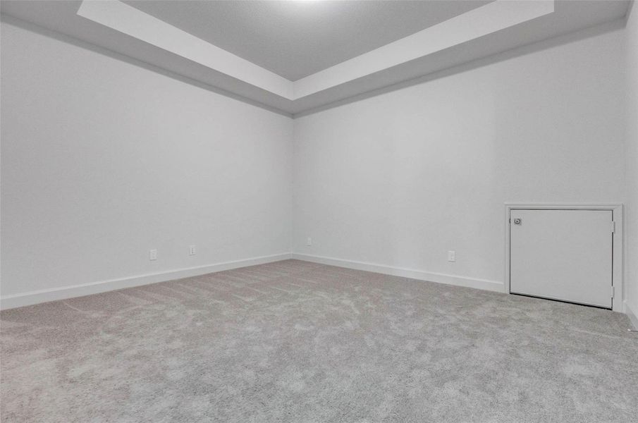 Media Room with vaulted ceiling and blank canvas to create the perfect atmosphere for great family movie nights. Media Room with vaulted ceiling and blank canvas to create the perfect atmosphere for great family movie nights.