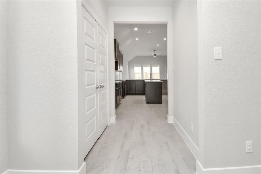 From the dining room, make your way to the beautiful kitchen. Sample photo of completed home. Actual colors and selections will vary.