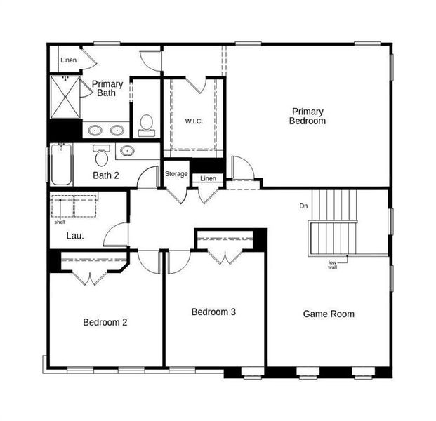 2D floor plan layout of this home in Heartland, Crandall, TX (Image 3).