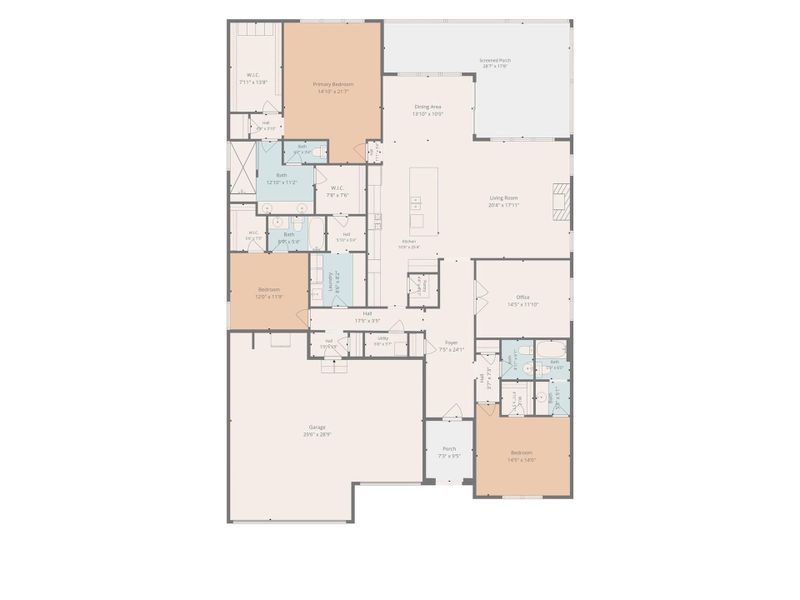 2D floor plan layout of this home in , Georgetown, TX (Image 5). 2D floor plan layout of this home in , Georgetown, TX (Image 5).