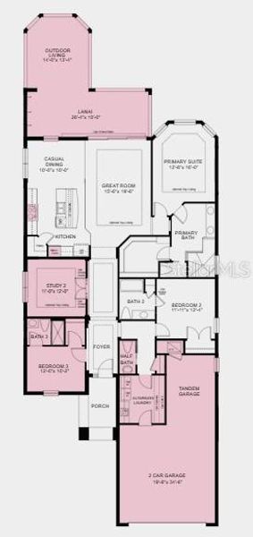 2D floor plan layout of this home in Esplanade at Wiregrass Ranch, Wesley Chapel, FL (Image 3). 2D floor plan layout of this home in Esplanade at Wiregrass Ranch, Wesley Chapel, FL (Image 3).