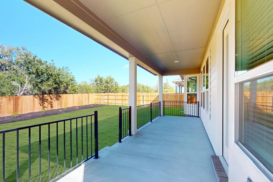 Exterior details and patio area of a home in Edgewood, Leander (Image 23).