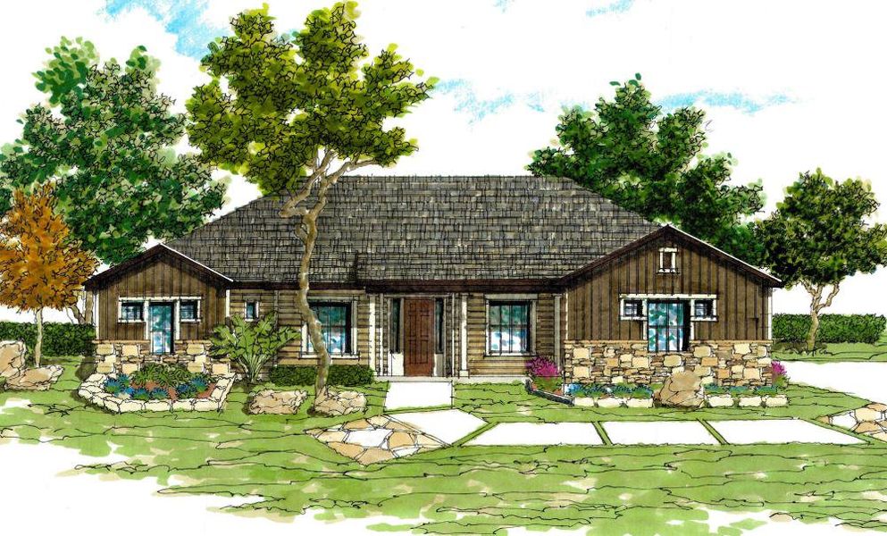 Representative rendering of the exterior for the 2810 by Texas Homes (Image 6). Representative rendering of the exterior for the 2810 by Texas Homes (Image 6).