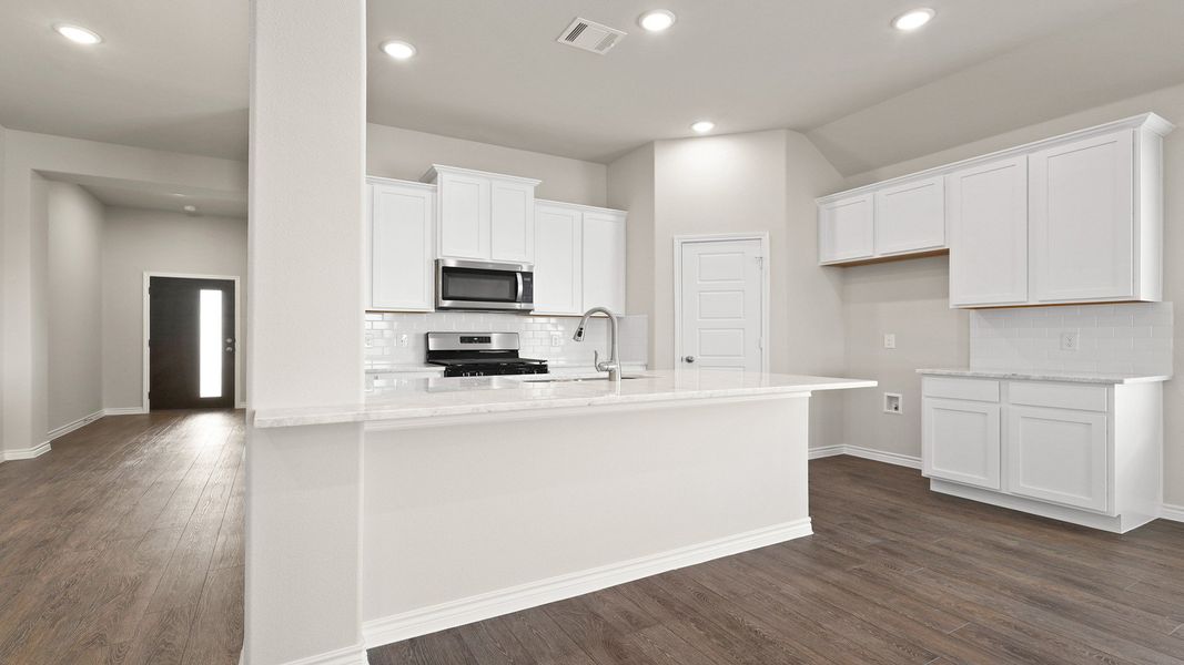Representative furnished interior of a home built from the The Kirby by Legend Homes in Rocky Creek Crossing, Crowley (Image 4). Representative furnished interior of a home built from the The Kirby by Legend Homes in Rocky Creek Crossing, Crowley (Image 4).