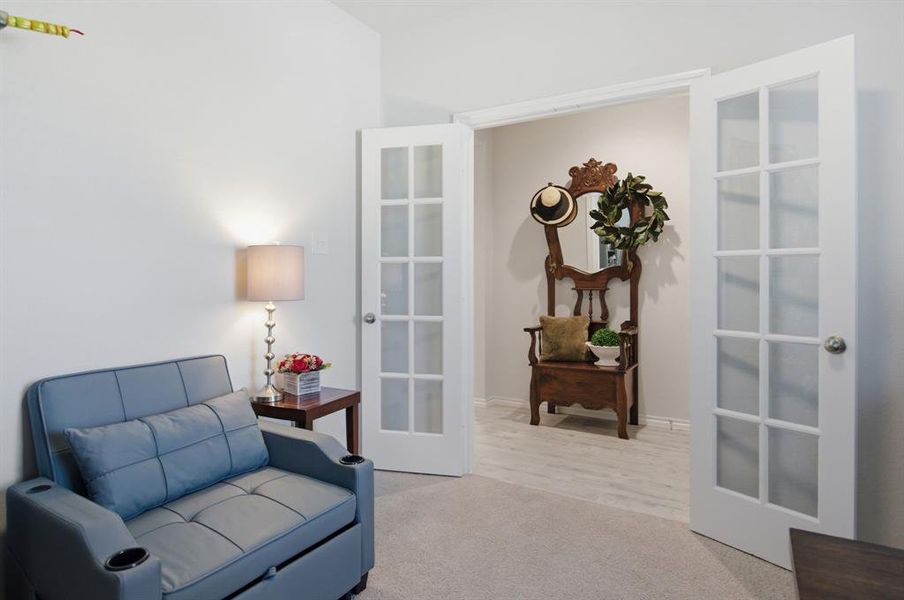 French doors add privacy and elegance