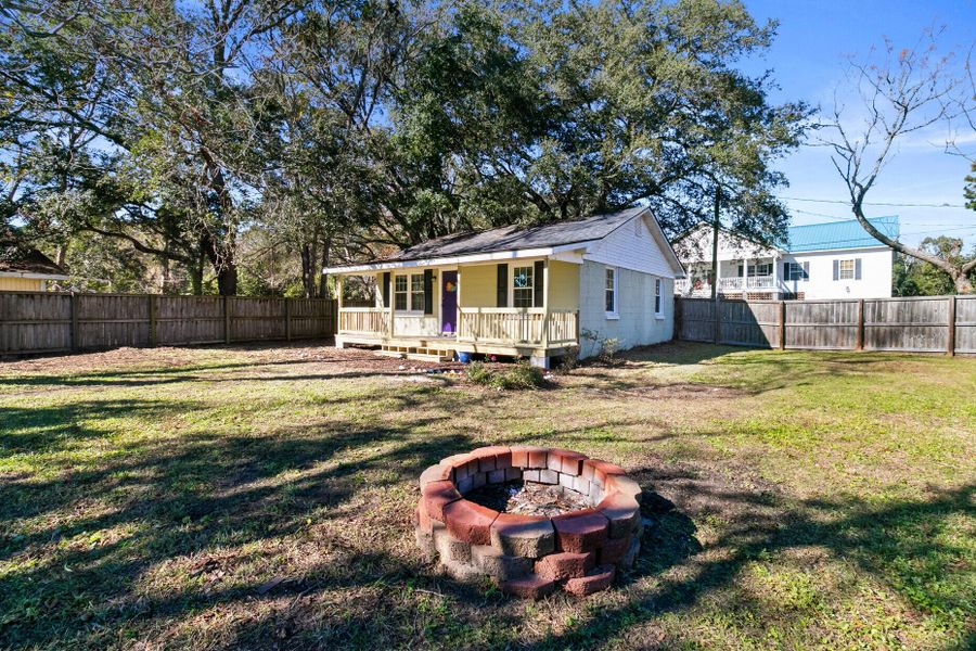 Exterior details and patio area of a home in , Charleston (Image 19). Exterior details and patio area of a home in , Charleston (Image 19).