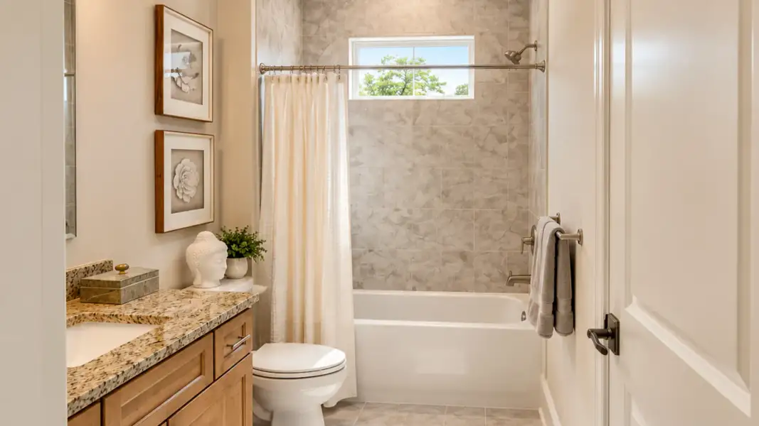 Furnished interior view inside a new home in Courtyards by Carrell, Ocean Isle Beach (Image 7).