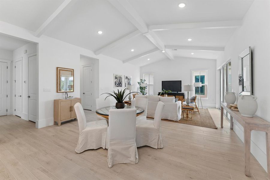 Kitchen, Great Room & Dining Area