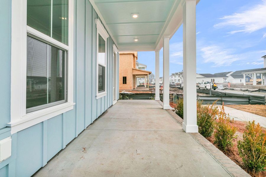 Exterior details and patio area of a home in Midtown at Nexton, Summerville (Image 3).