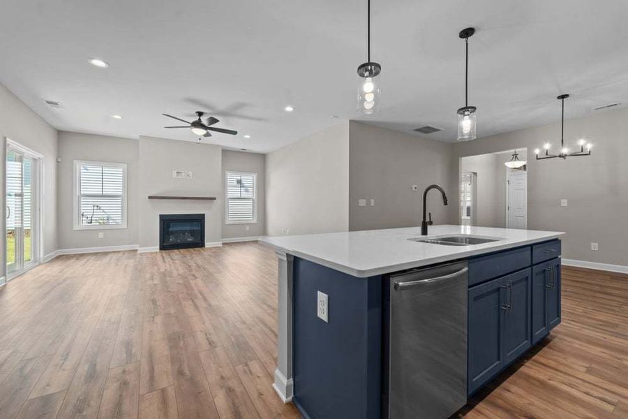 Fireplace with Floating Mantle Option