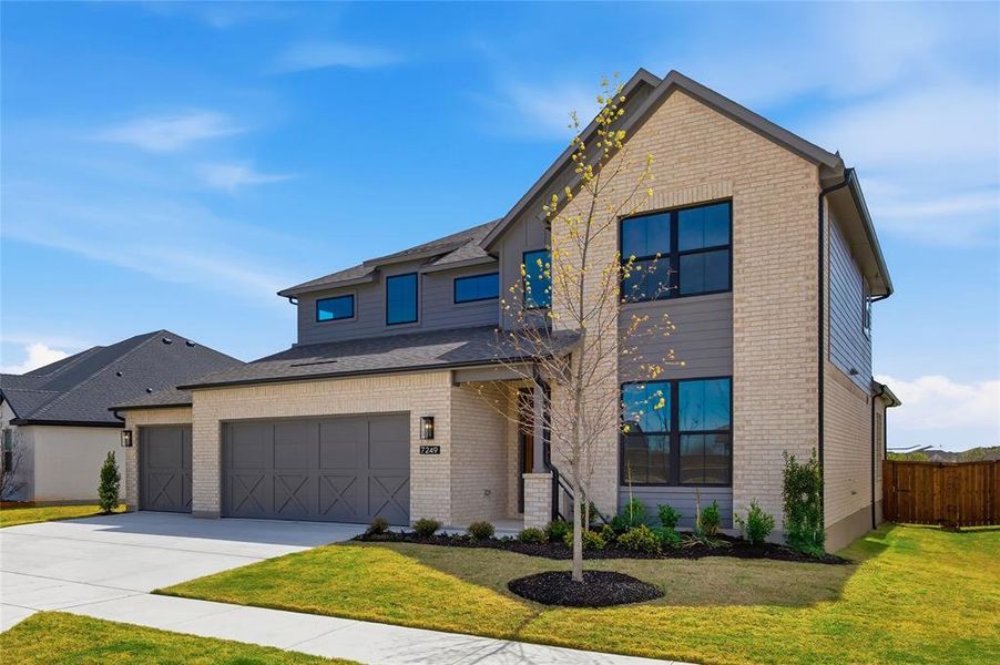 Front exterior of a new home in Talon Hills, Fort Worth, TX, highlighting curb appeal (Image 24).