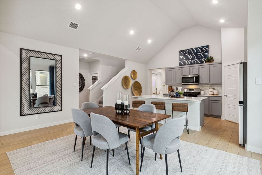 Dining Room in the Claret home plan by Trophy Signature Homes