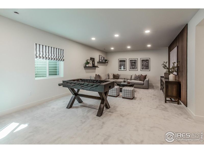 EXAMPLE PHOTO: FINISHED BASEMENT REC ROOM EXAMPLE PHOTO: FINISHED BASEMENT REC ROOM