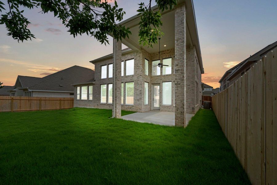 Rear of Home and Private Backyard