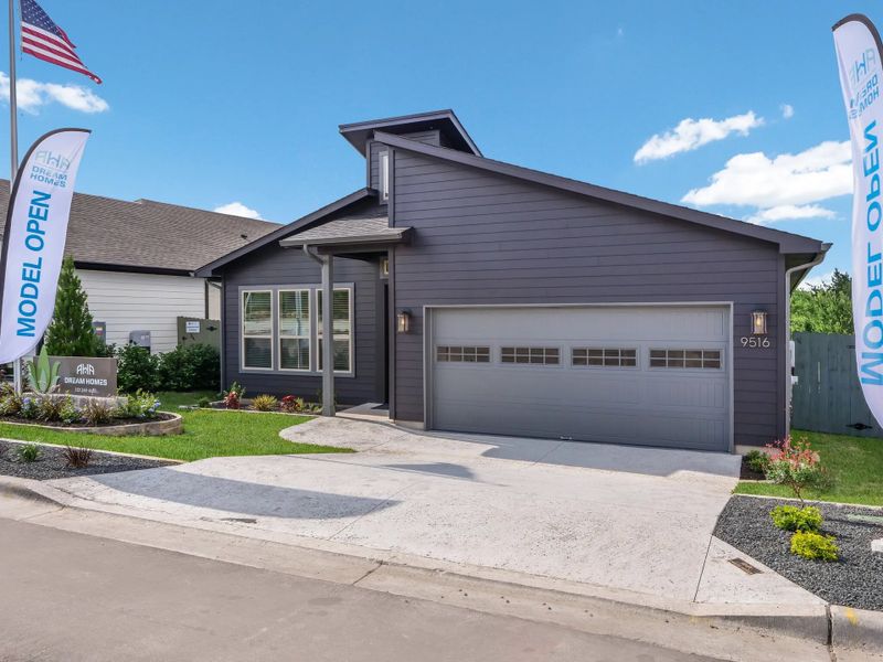Representative exterior photo of a completed home built from the The Sunrise 50's by AHA Dream Homes, LLC in Whisper Valley, Manor, TX (Image 2). Representative exterior photo of a completed home built from the The Sunrise 50's by AHA Dream Homes, LLC in Whisper Valley, Manor, TX (Image 2).