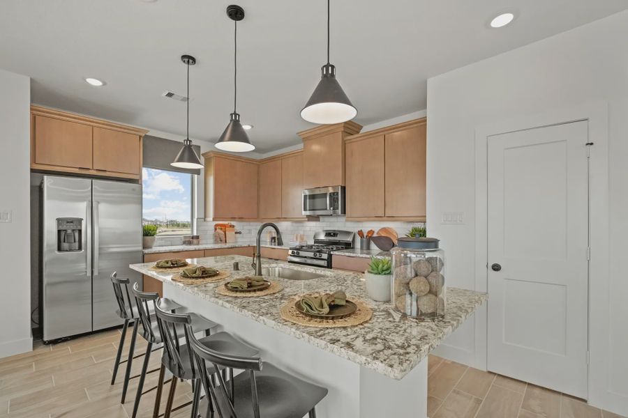 Representative furnished interior of a home built from the Oakdale by Chesmar Homes in Bridgeland, Elgin (Image 14).