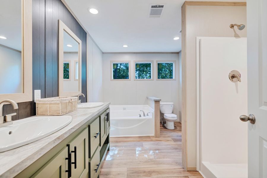 Furnished interior view inside a new home in , Cross (Image 30).