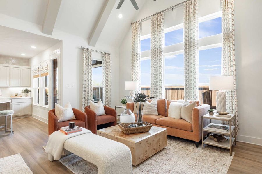 Representative furnished interior of a home built from the Monet-SS Plan by Highland Homes in The Crossvine, Schertz (Image 17). Representative furnished interior of a home built from the Monet-SS Plan by Highland Homes in The Crossvine, Schertz (Image 17).