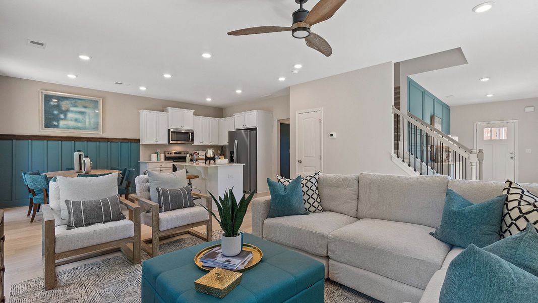 Representative furnished interior of a home built from the Reagan by DRB Homes in Towne Center, Hampton (Image 8).
