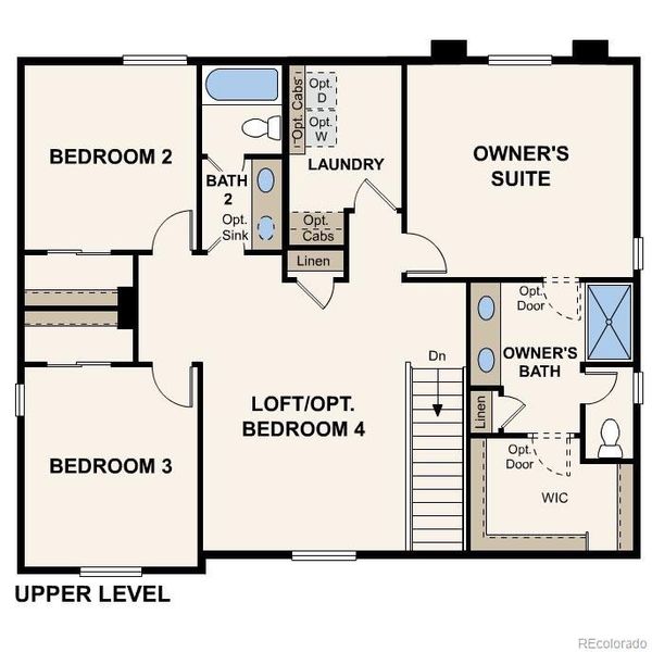 2D floor plan layout of this home in Sweetgrass, Dacono, CO (Image 4).