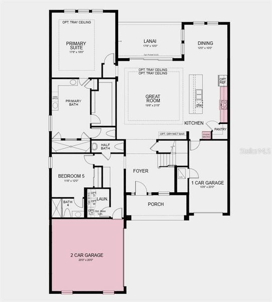 2D floor plan layout of this home in Firethorn, Parrish, FL (Image 6).