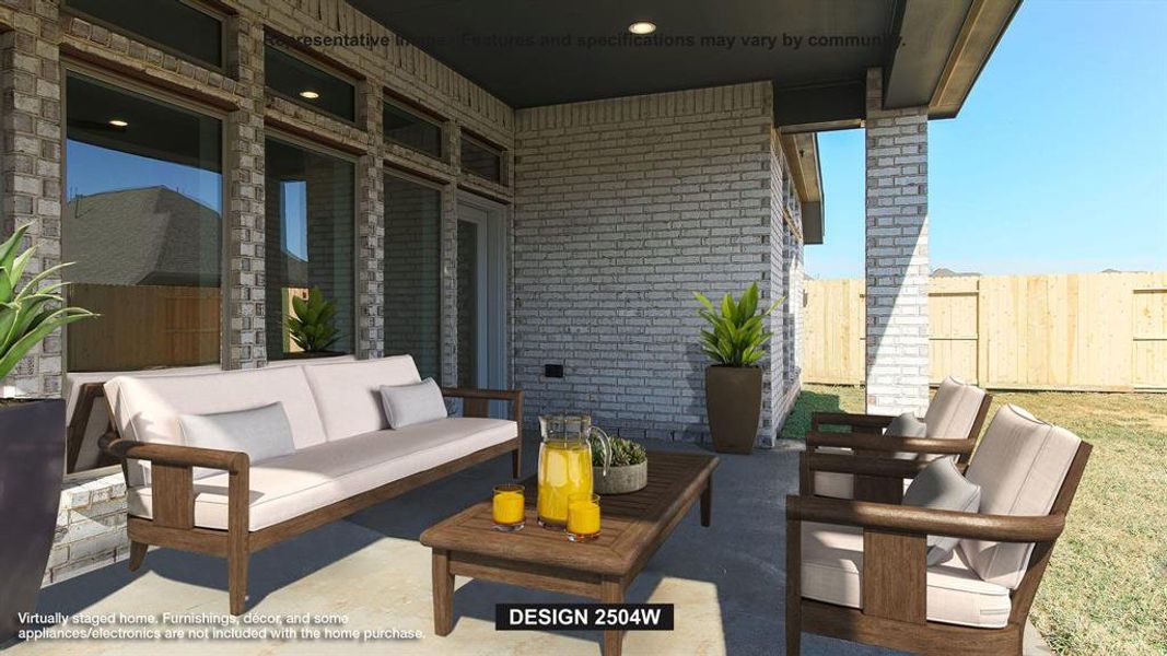 Exterior details and patio area of a home in Sweetgrass, Haslet (Image 2).