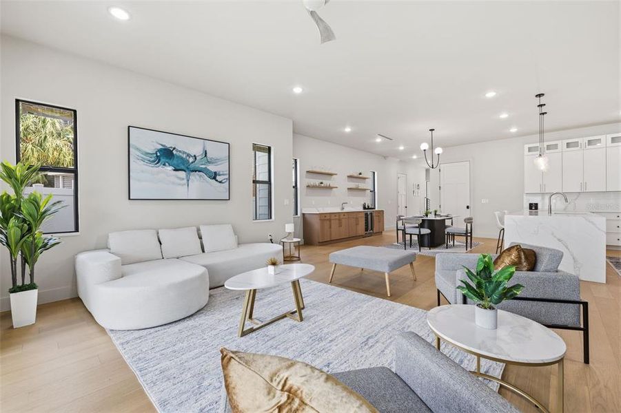 Furnished interior view inside a new home in , Tampa (Image 8).
