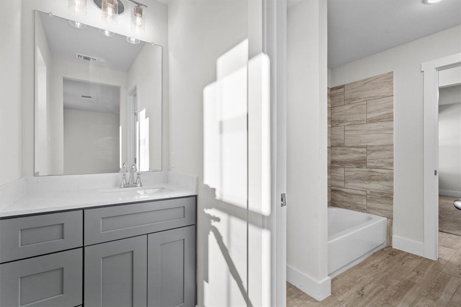 Furnished interior view inside a new home in Enclave at Cele, Pflugerville (Image 15).